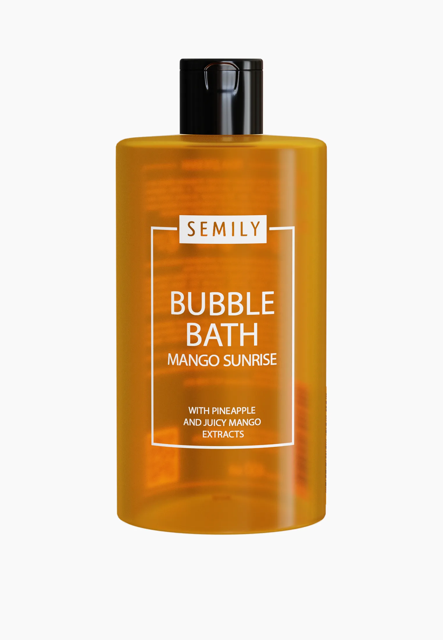 This airy bath foam with the scent of sweet mango gently envelops your skin